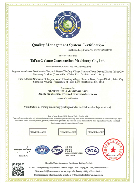 Quality Management System Certification